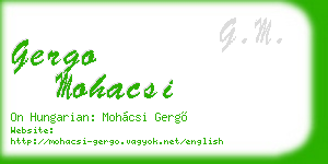 gergo mohacsi business card